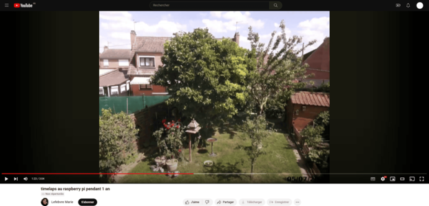 capture d'écran vidéo TIMELAPS RASPBERRY PI capture d'écran vidéo TIMELAPS RASPBERRY PI